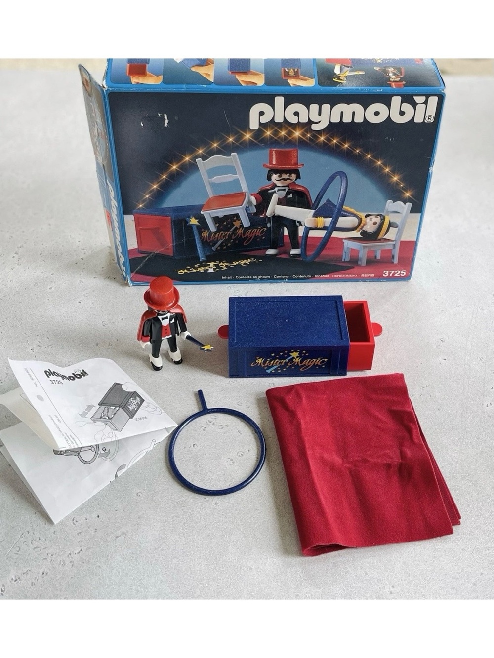 Playmobil 3725 Romani Circus Mister Magic Magician Set 1990 Vintage Incomplete